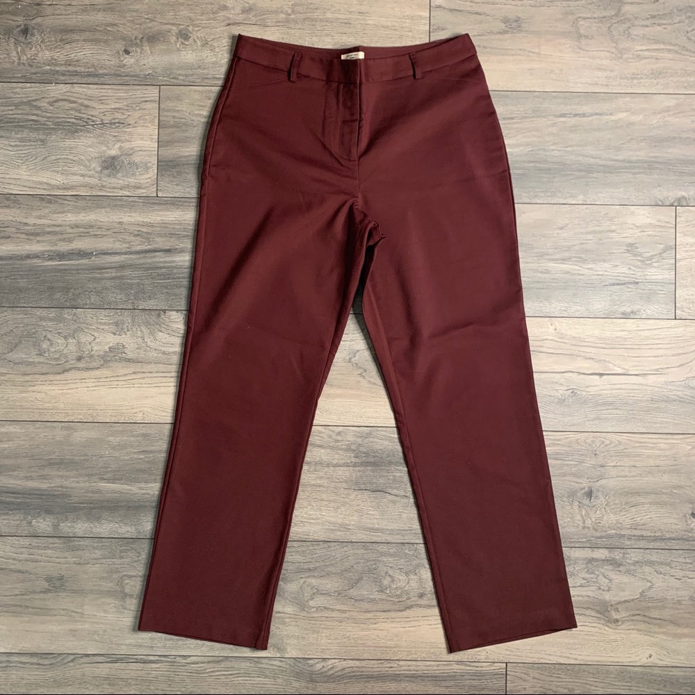 Essentials Sioni Dress Pants Size 10 Maroon/Wine